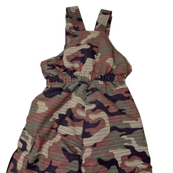 Pulse Snow Cargo Bibs Toddlers 4T Green Brown Camo Insulated Winter Outdoor - Picture 8 of 11